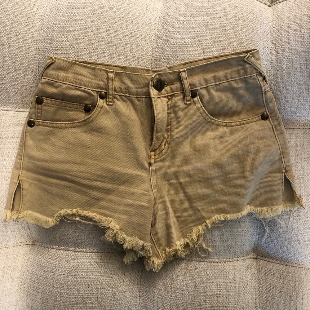 Free People high waisted cut off shorts